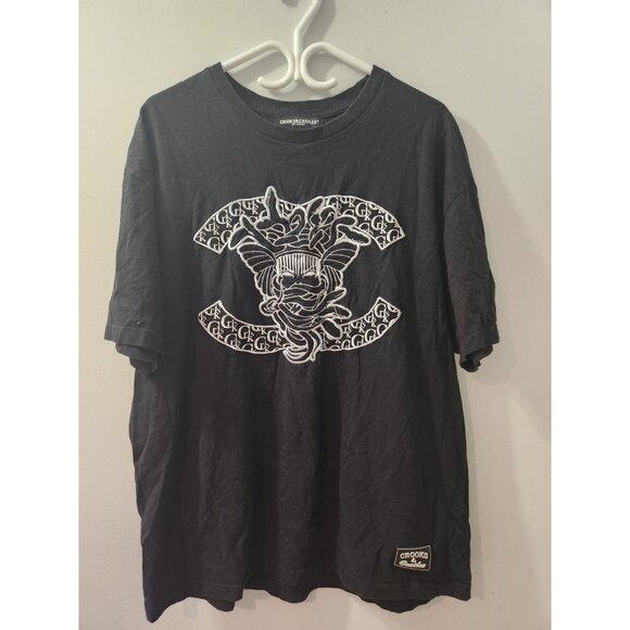 Crooks And Castle Black T-Shirt Size XL Pre-Owned - Picture 1 of 10